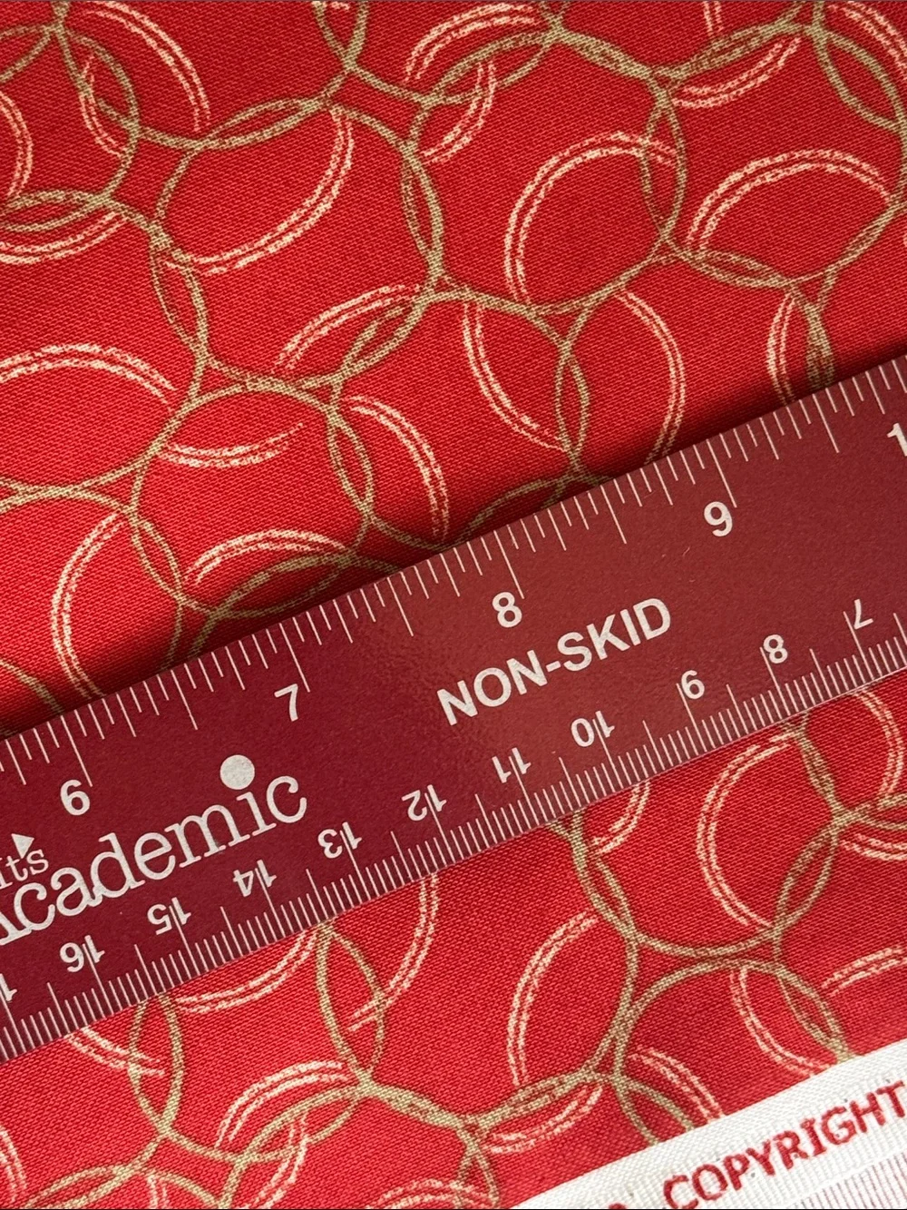 Marcus Fabrics Red Baseball Print 3-Strikes Cotton by Laura Berringer 2 Yards